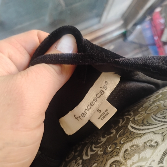 Francesca's Velvet Flare Dress with Embroidery - Picture 5 of 5